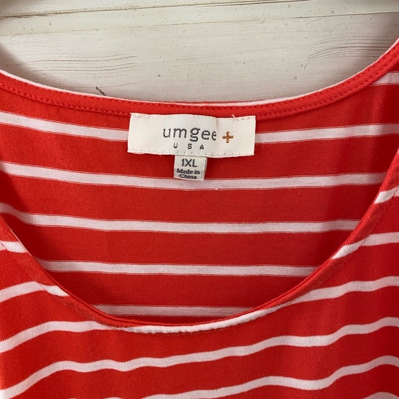 Red and Blue Striped Sleeveless Top - Picture 3 of 4